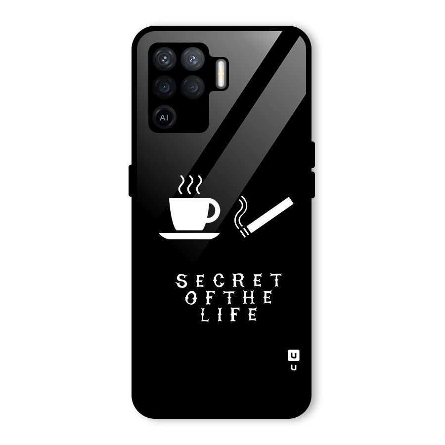Secrate of Life Glass Back Case for Oppo F19 Pro