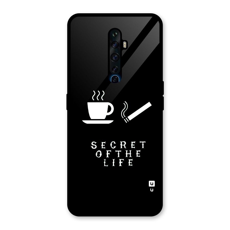 Secrate of Life Glass Back Case for Oppo Reno2 F