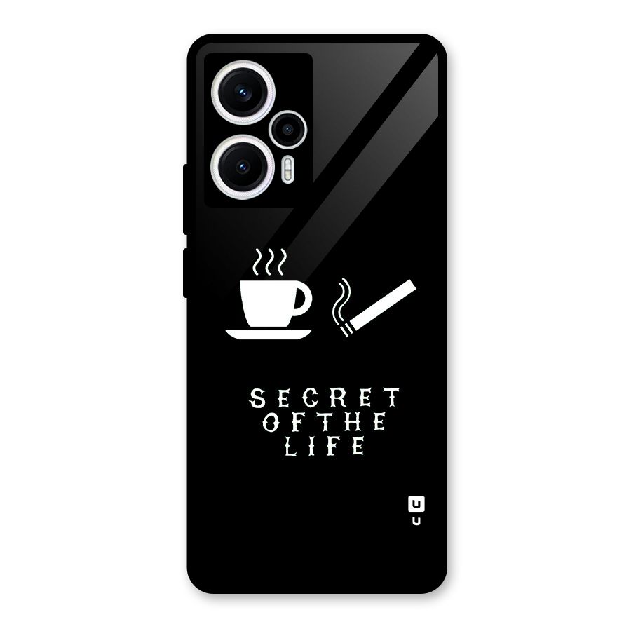 Secrate of Life Glass Back Case for Poco F5