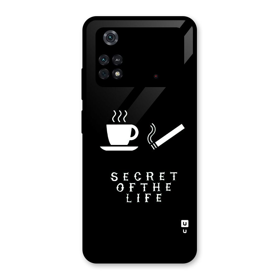 Secrate of Life Glass Back Case for Poco M4 Pro 4G
