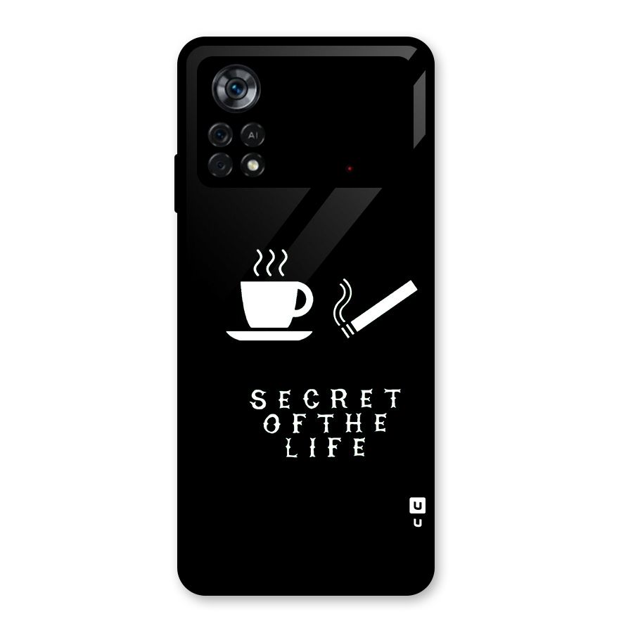 Secrate of Life Glass Back Case for Poco X4 Pro 5G