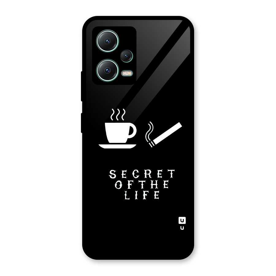 Secrate of Life Glass Back Case for Poco X5