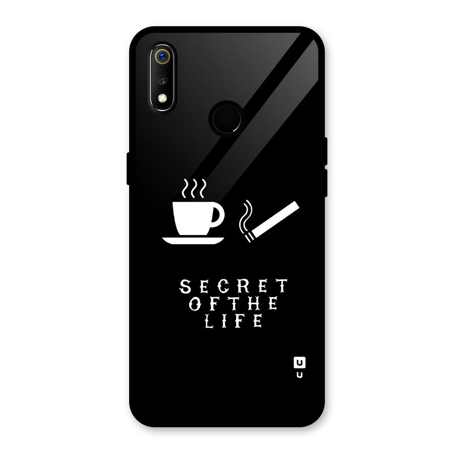 Secrate of Life Glass Back Case for Realme 3i