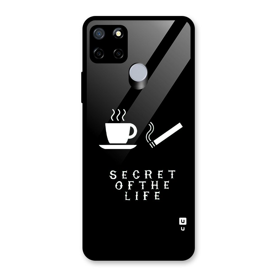 Secrate of Life Glass Back Case for Realme Narzo 30A