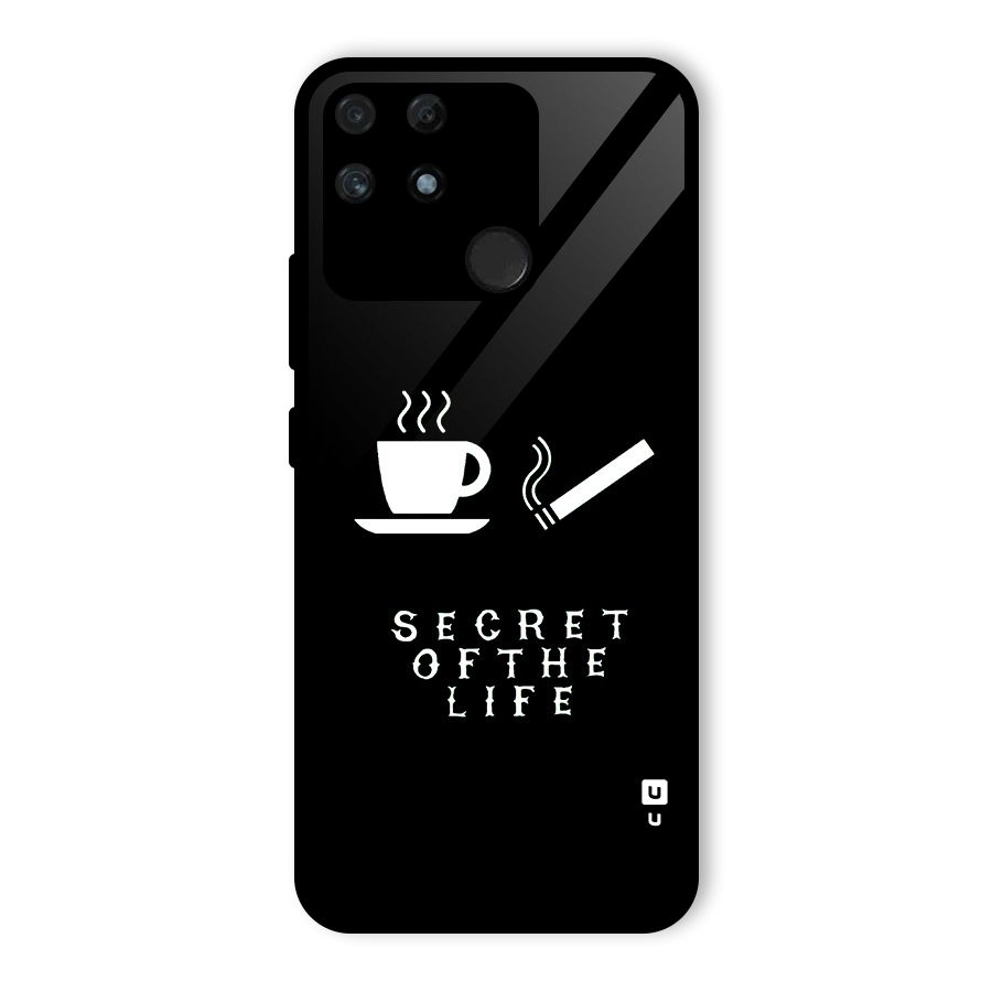 Secrate of Life Glass Back Case for Realme Narzo 50A