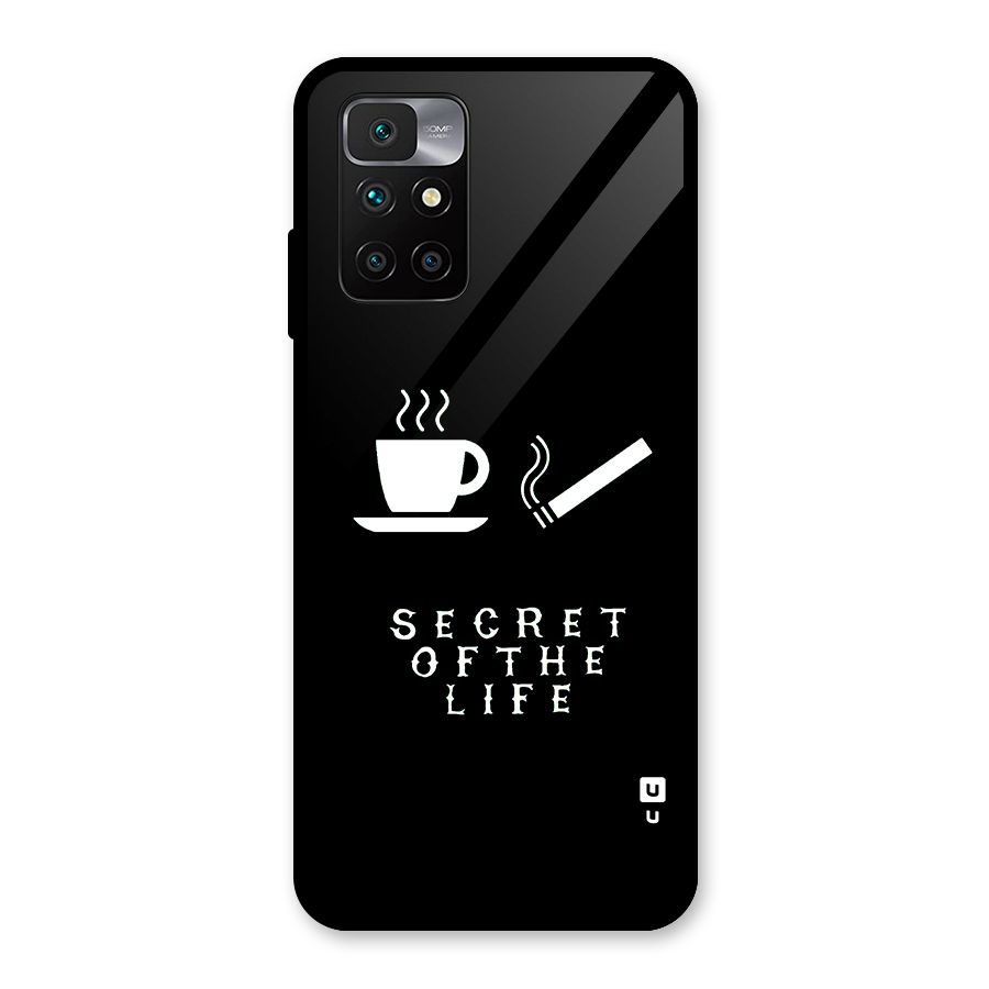 Secrate of Life Glass Back Case for Redmi 10 Prime