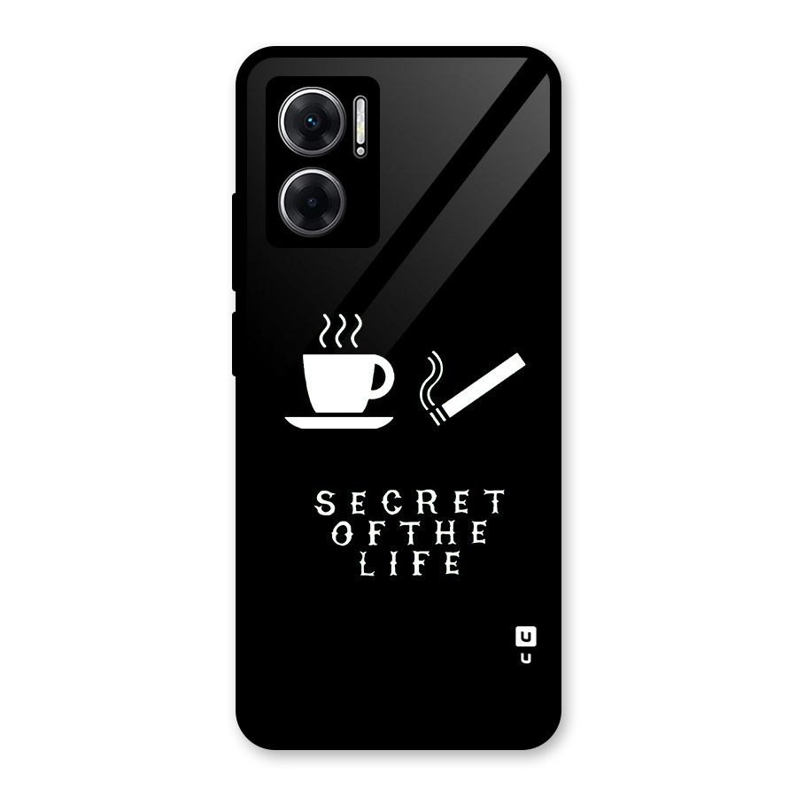 Secrate of Life Glass Back Case for Redmi 11 Prime 5G