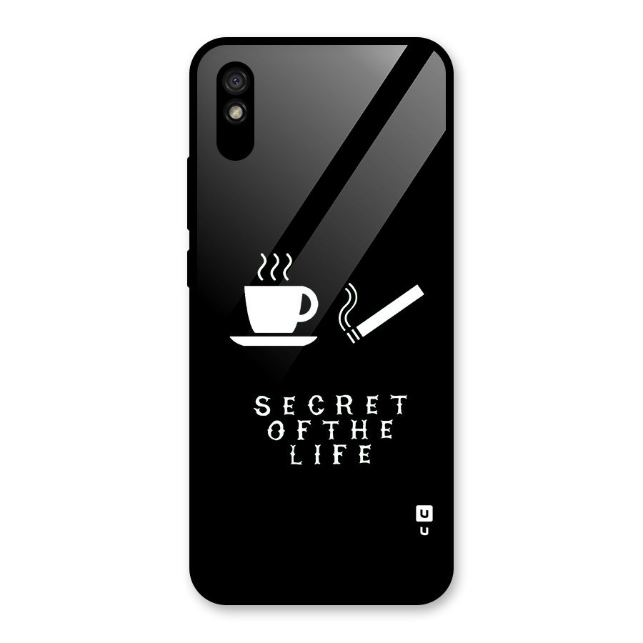 Secrate of Life Glass Back Case for Redmi 9A