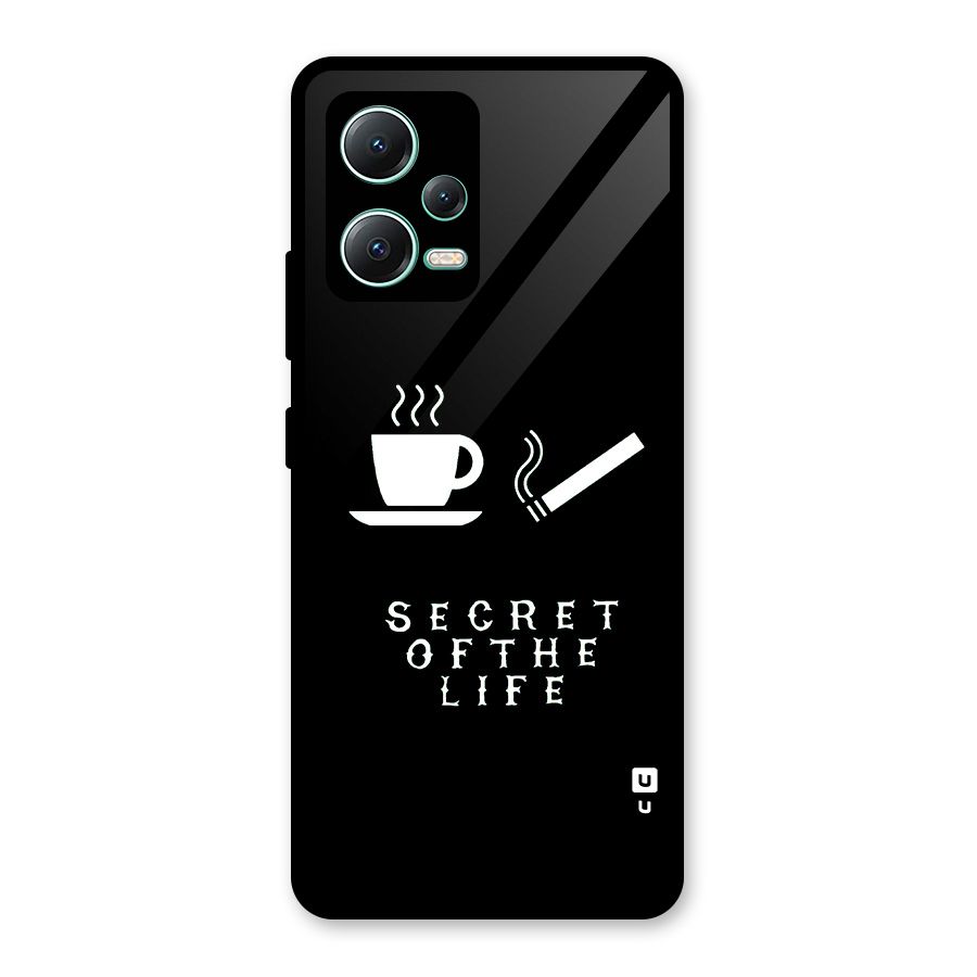 Secrate of Life Glass Back Case for Redmi Note 12 5G