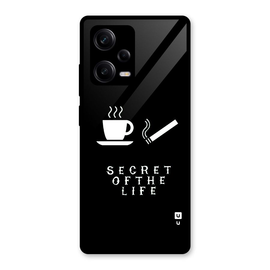 Secrate of Life Glass Back Case for Redmi Note 12 Pro