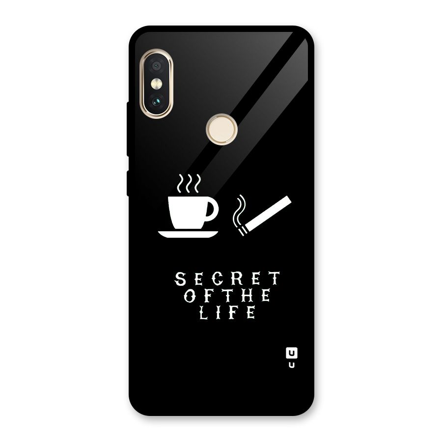 Secrate of Life Glass Back Case for Redmi Note 5 Pro