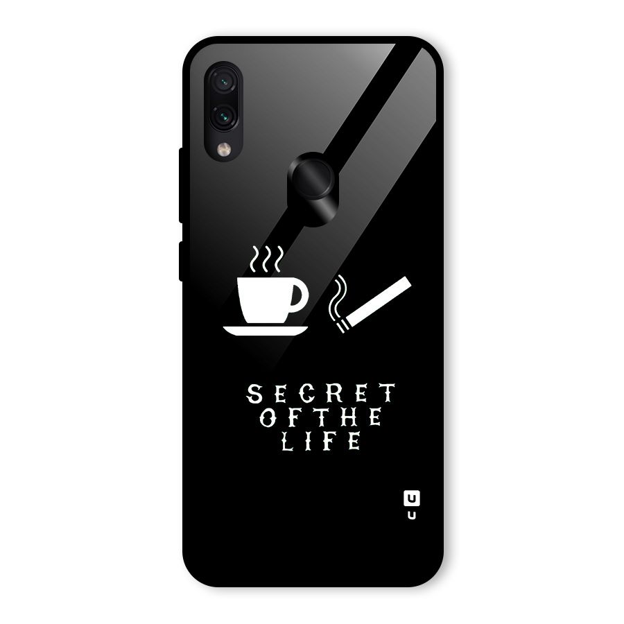 Secrate of Life Glass Back Case for Redmi Note 7 Pro