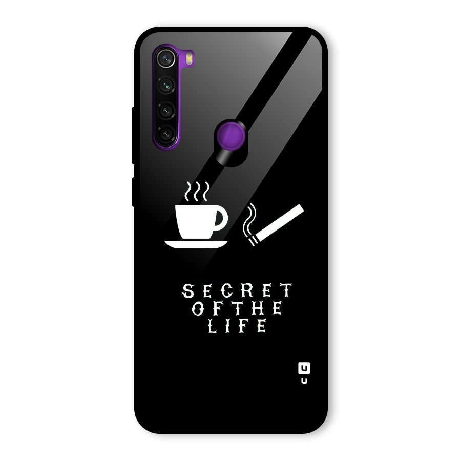 Secrate of Life Glass Back Case for Redmi Note 8