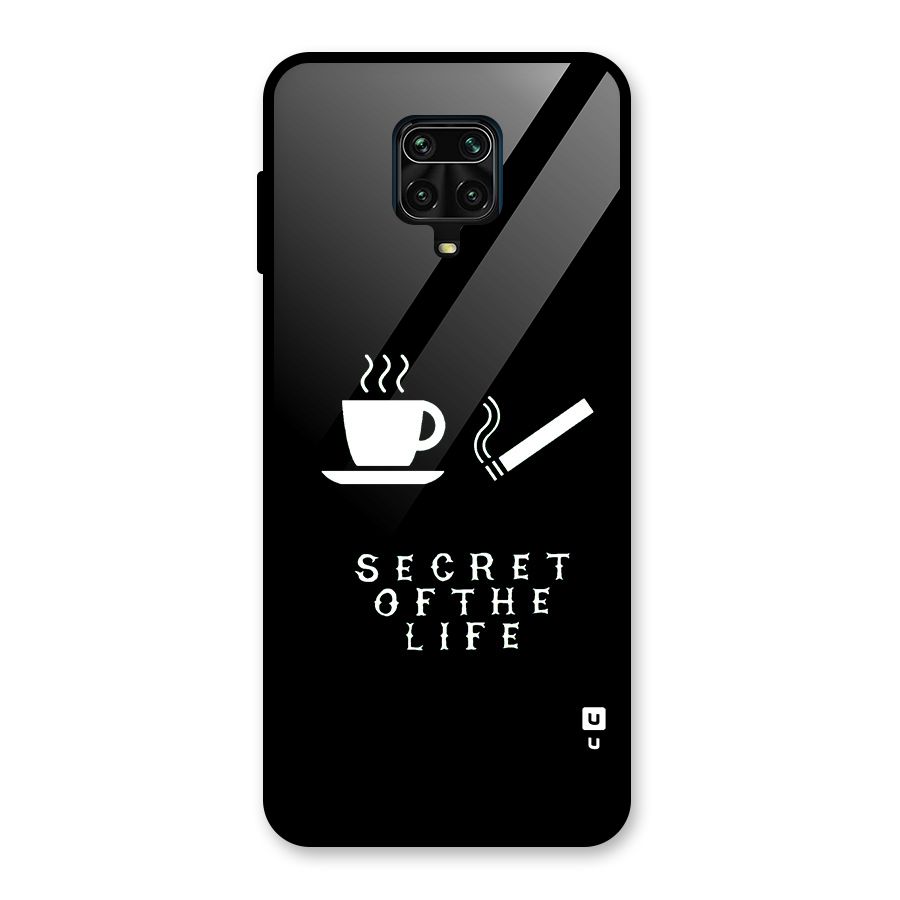 Secrate of Life Glass Back Case for Redmi Note 9 Pro