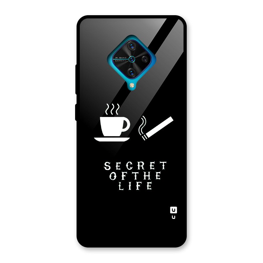 Secrate of Life Glass Back Case for Vivo S1 Pro