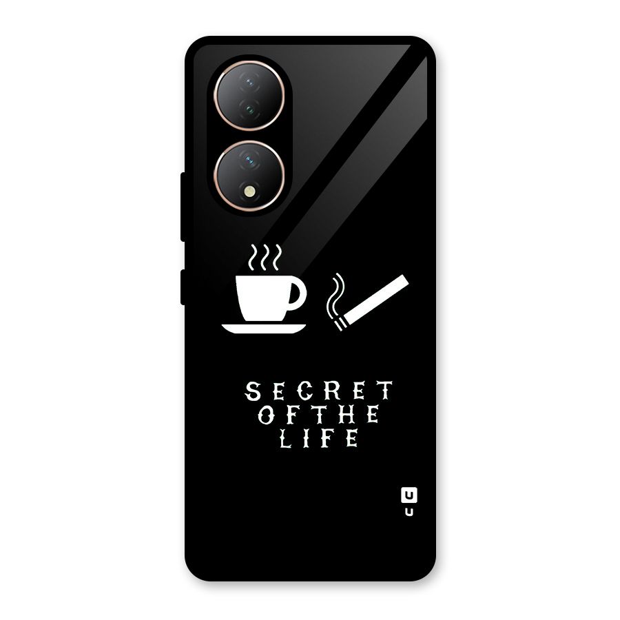 Secrate of Life Glass Back Case for Vivo T2