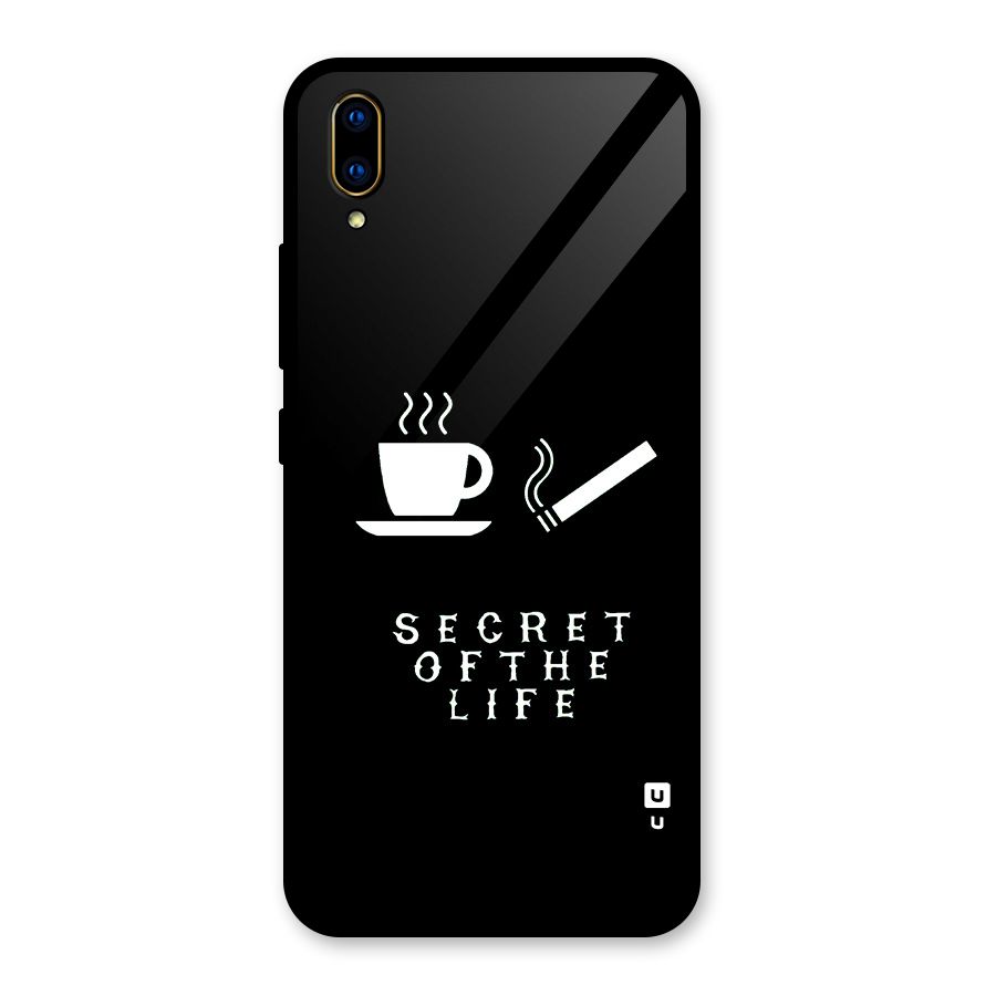 Secrate of Life Glass Back Case for Vivo V11 Pro