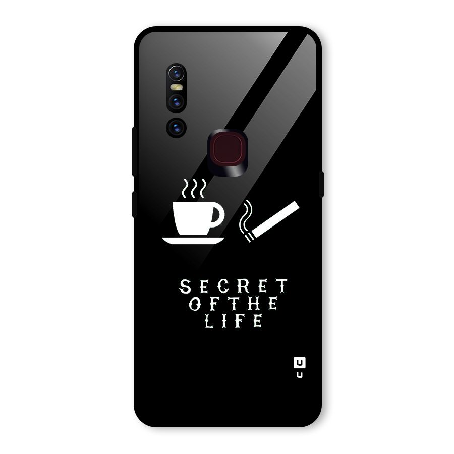 Secrate of Life Glass Back Case for Vivo V15