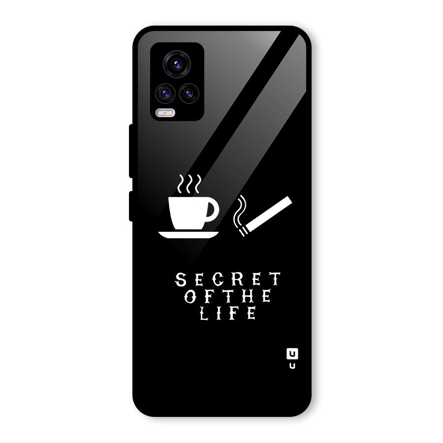 Secrate of Life Glass Back Case for Vivo V20 2021