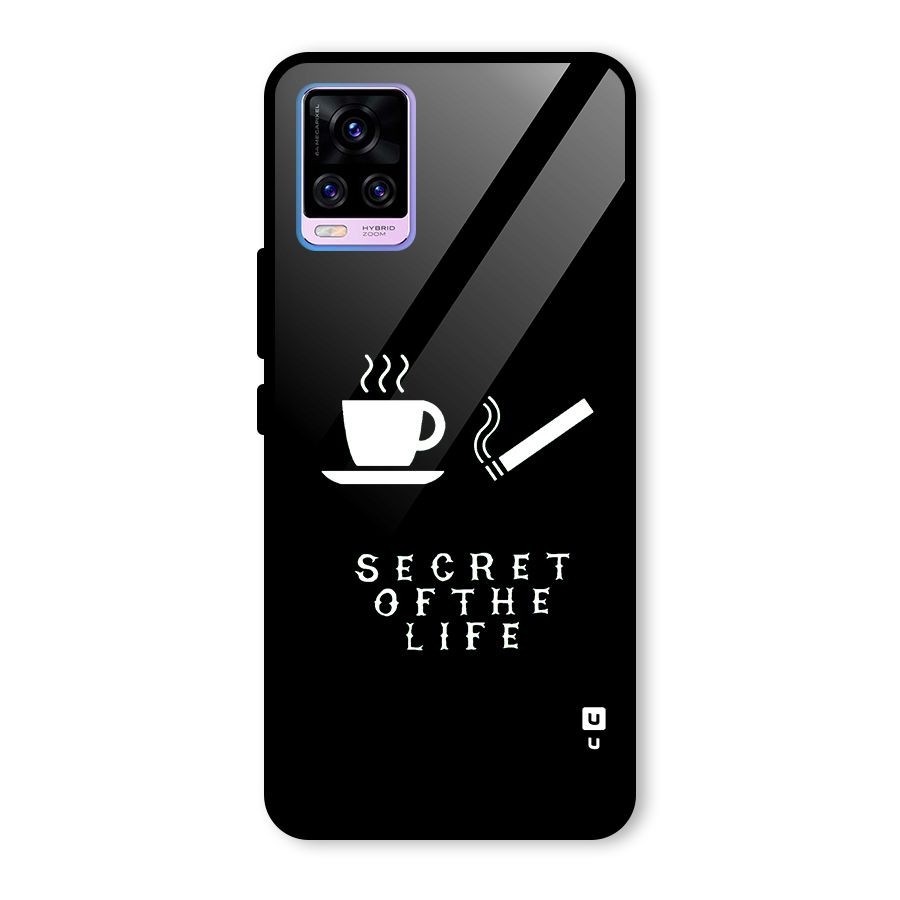 Secrate of Life Glass Back Case for Vivo V20 Pro