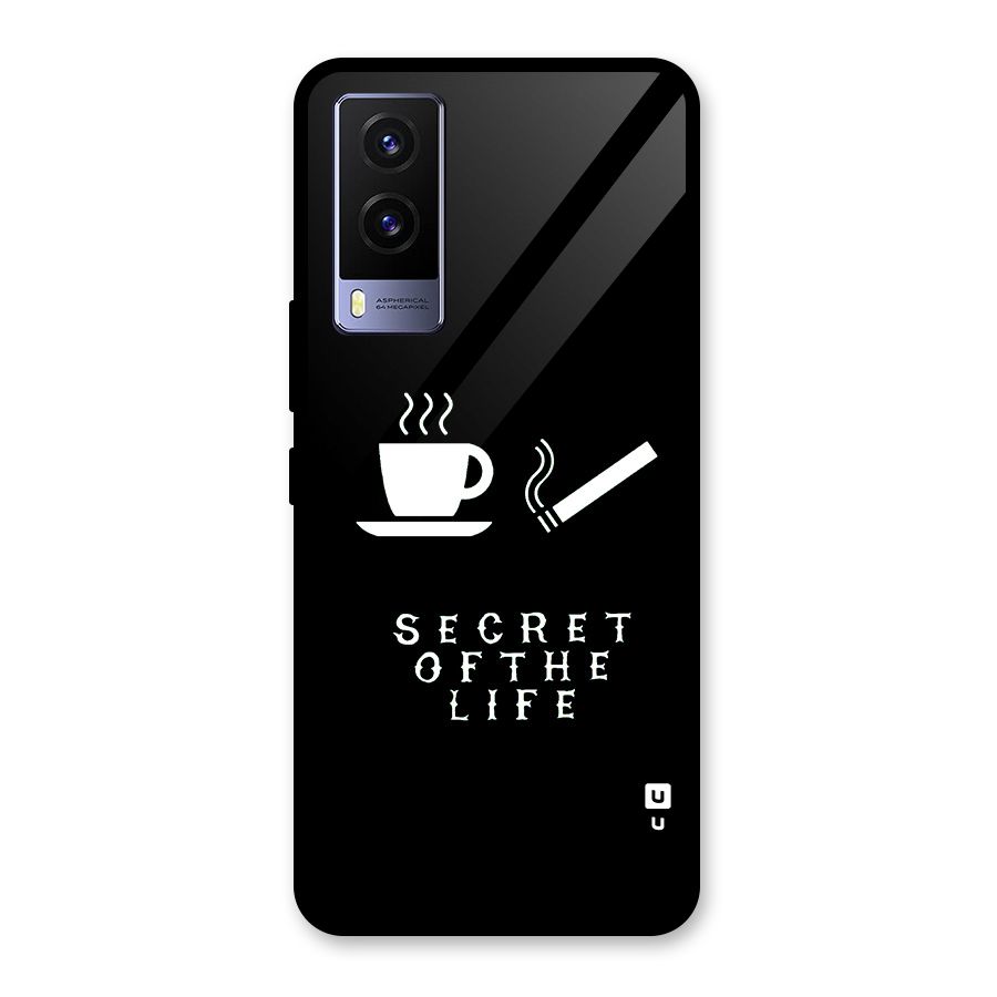 Secrate of Life Glass Back Case for Vivo V21e 5G