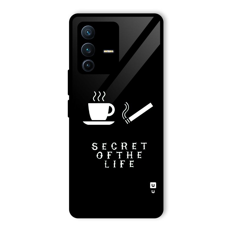 Secrate of Life Glass Back Case for Vivo V23 Pro