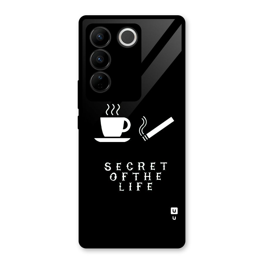 Secrate of Life Glass Back Case for Vivo V27