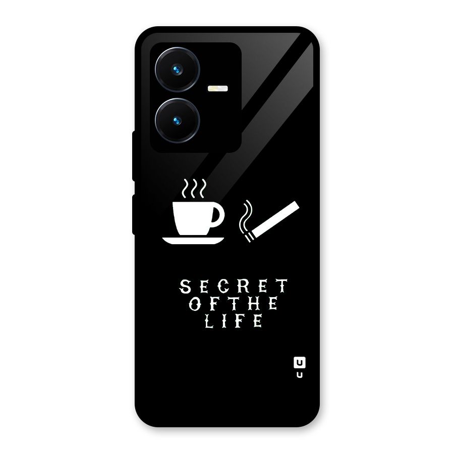 Secrate of Life Glass Back Case for Vivo Y22