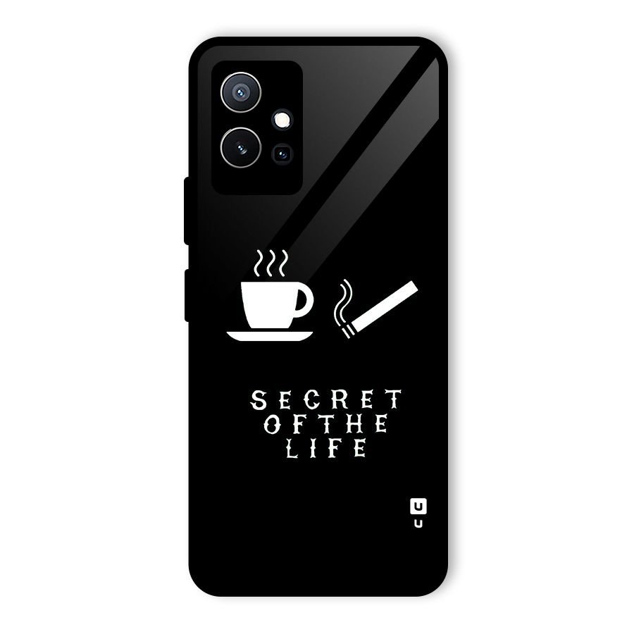 Secrate of Life Glass Back Case for Vivo Y75 5G