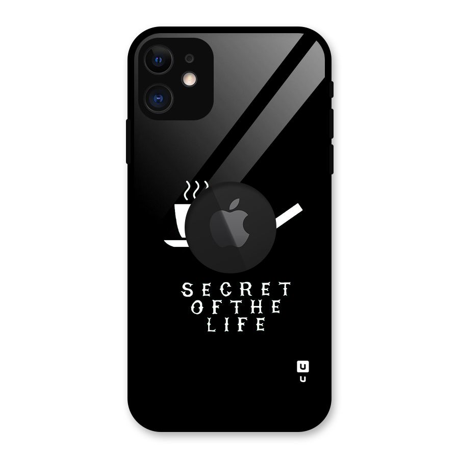 Secrate of Life Glass Back Case for iPhone 11 Logo Cut