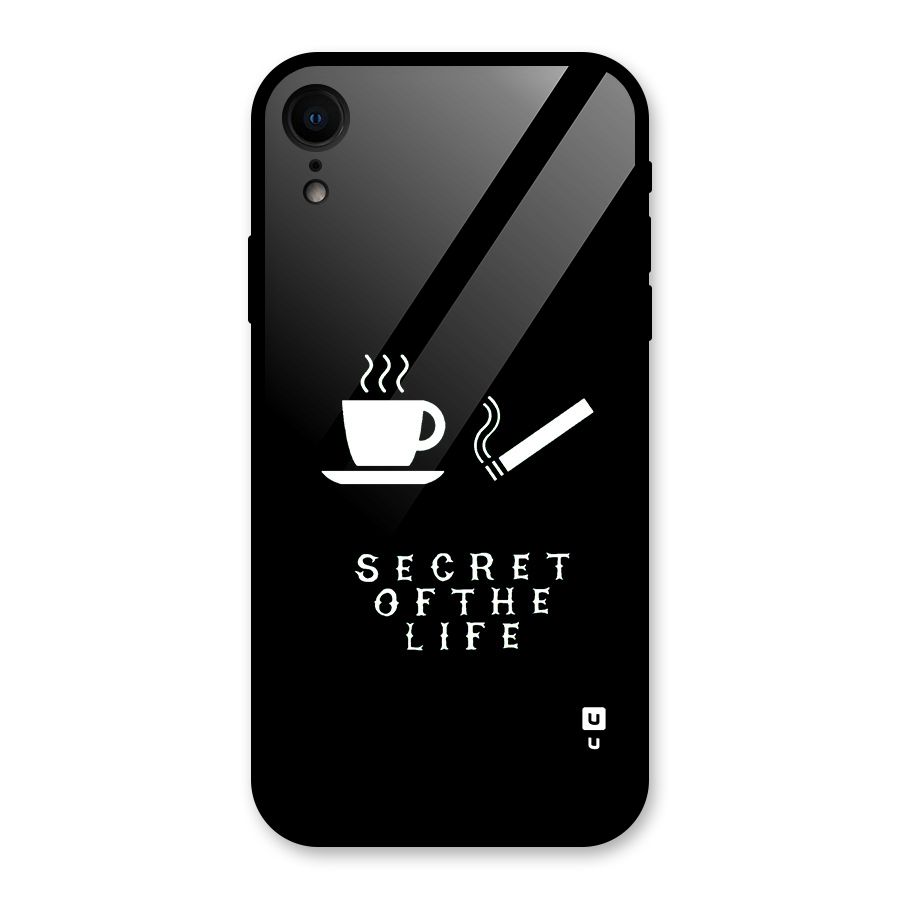 Secrate of Life Glass Back Case for iPhone XR