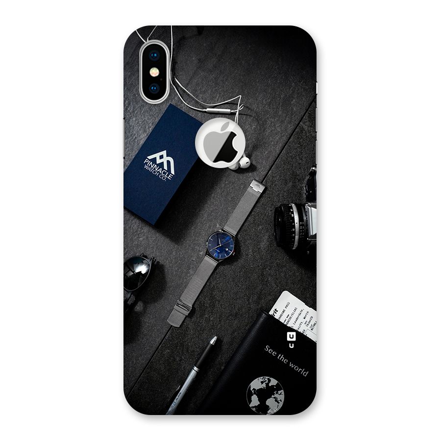 See The World Back Case for iPhone XS Logo Cut