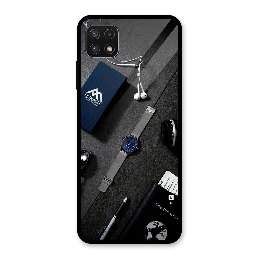 See The World Glass Back Case for Galaxy A22 5G