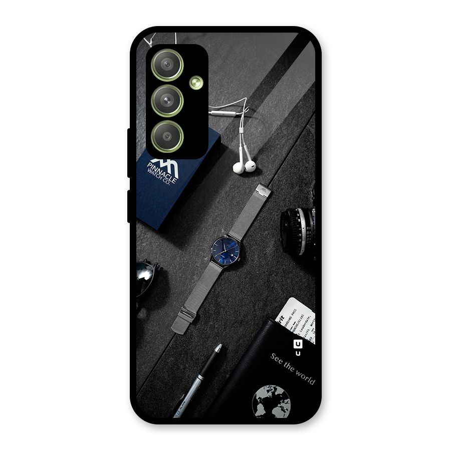 See The World Glass Back Case for Galaxy A54