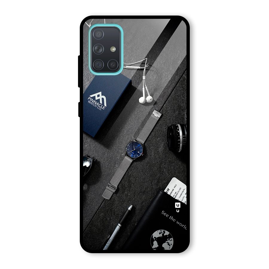 See The World Glass Back Case for Galaxy A71