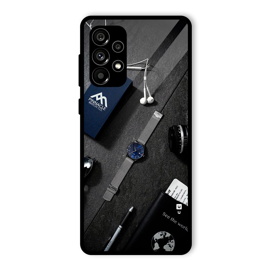 See The World Glass Back Case for Galaxy A73 5G