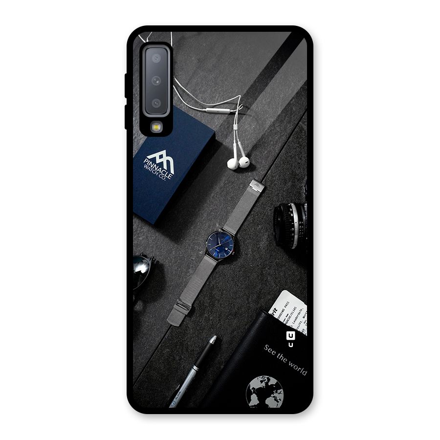 See The World Glass Back Case for Galaxy A7 (2018)