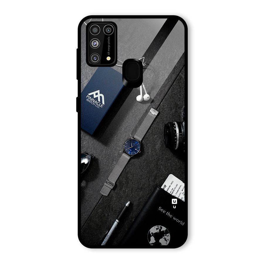 See The World Glass Back Case for Galaxy F41