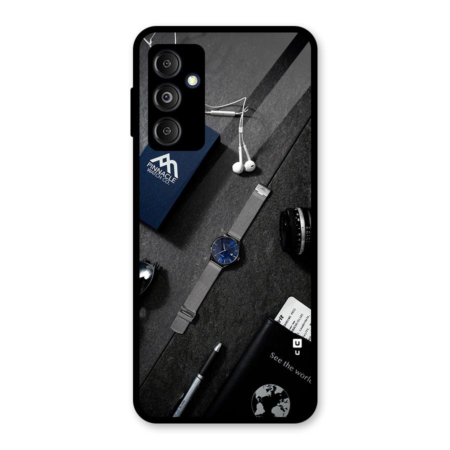 See The World Glass Back Case for Galaxy M14 5G