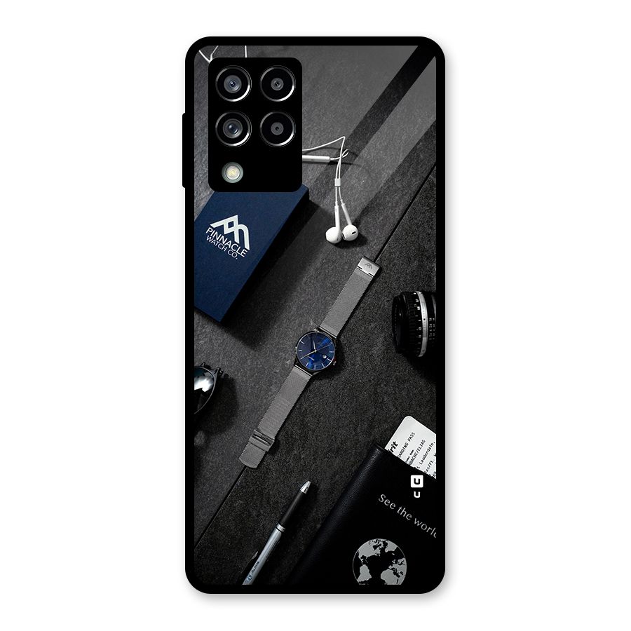 See The World Glass Back Case for Galaxy M53 5G