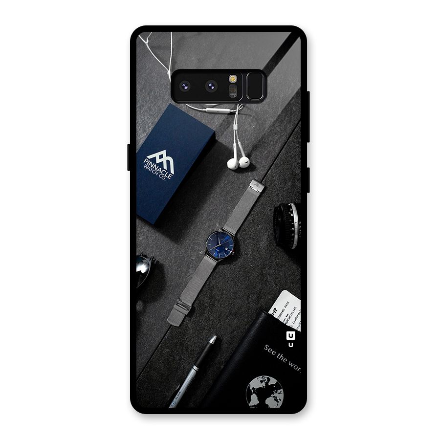 See The World Glass Back Case for Galaxy Note 8