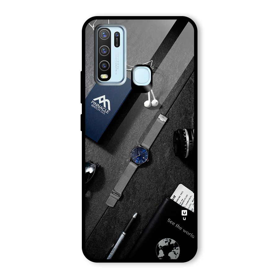 See The World Glass Back Case for Vivo Y30