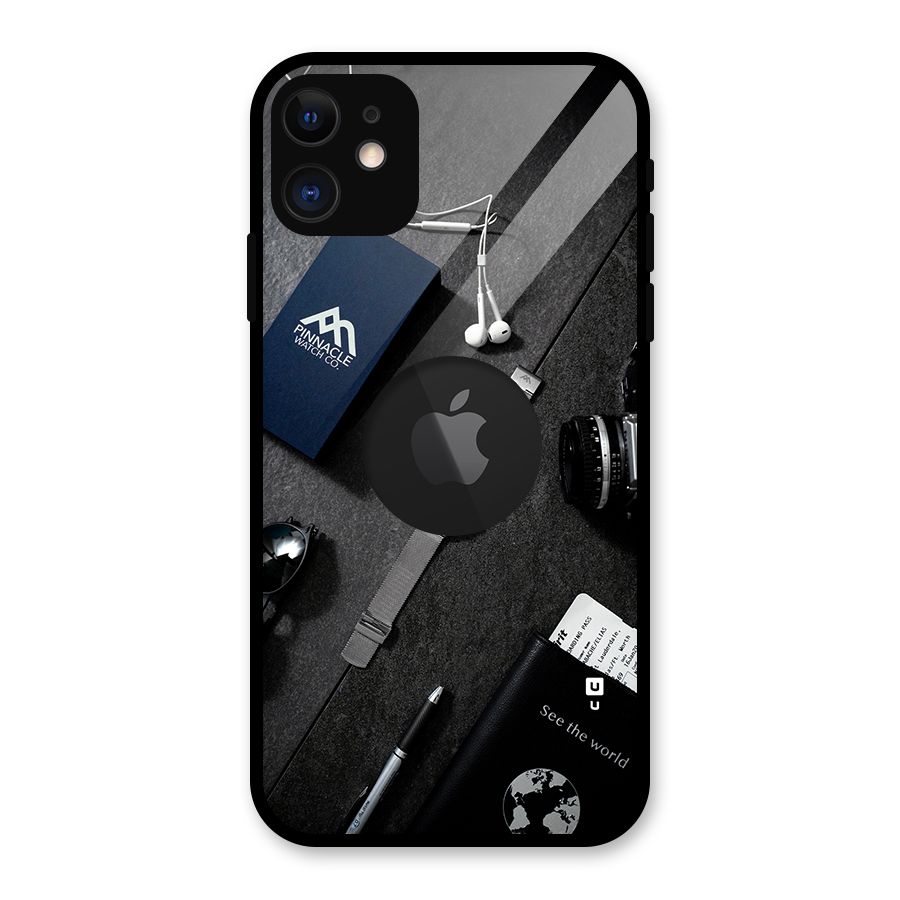 See The World Glass Back Case for iPhone 11 Logo Cut