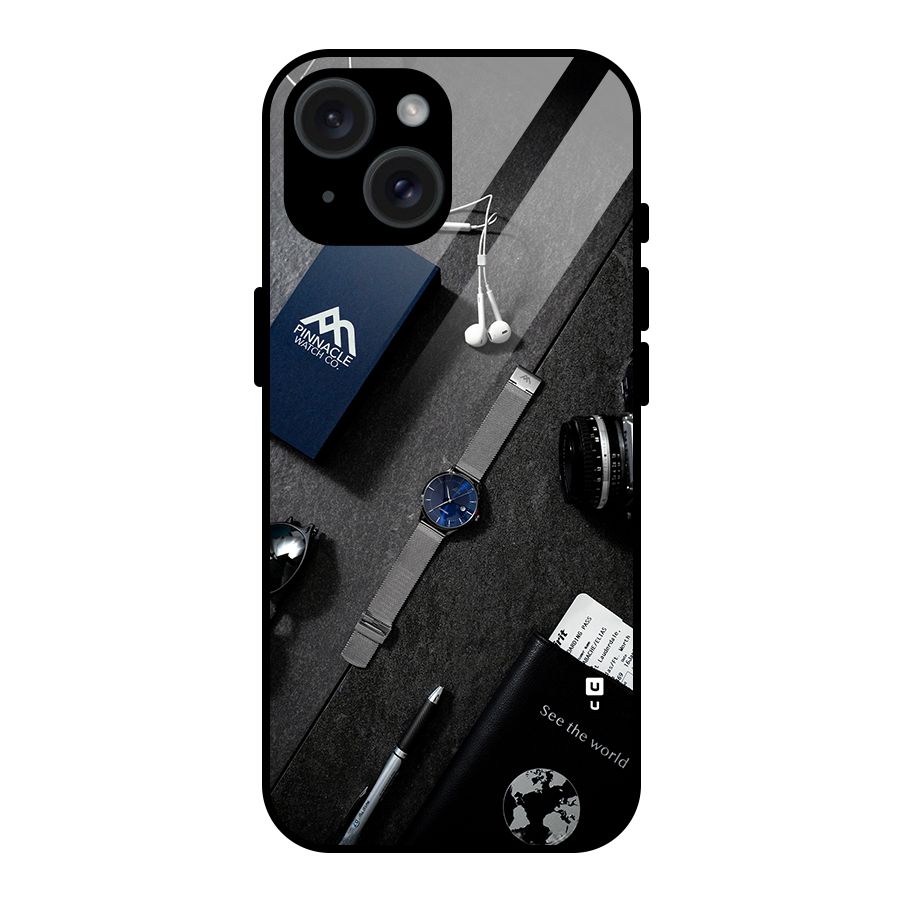See The World Glass Back Case for iPhone 15
