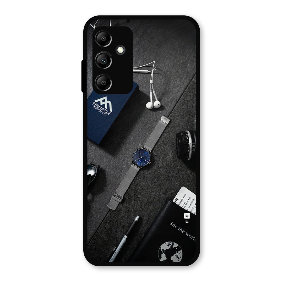 See The World Metal Back Case for Galaxy A14 5G