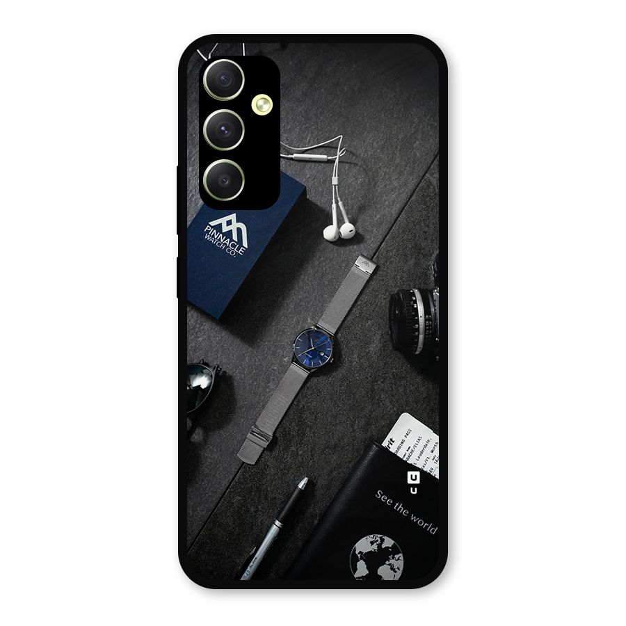 See The World Metal Back Case for Galaxy A34