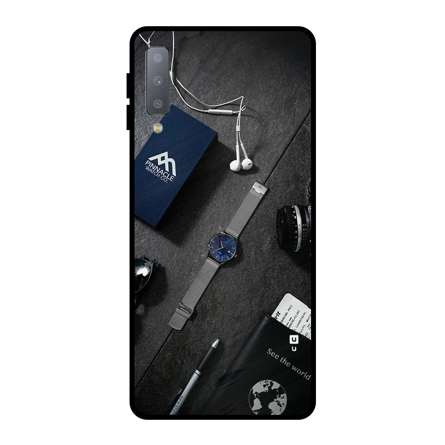 See The World Metal Back Case for Galaxy A7 (2018)