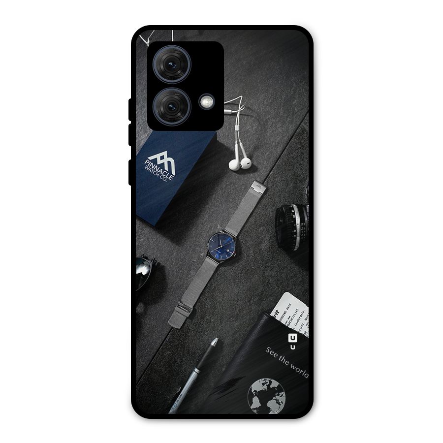See The World Metal Back Case for Moto G84