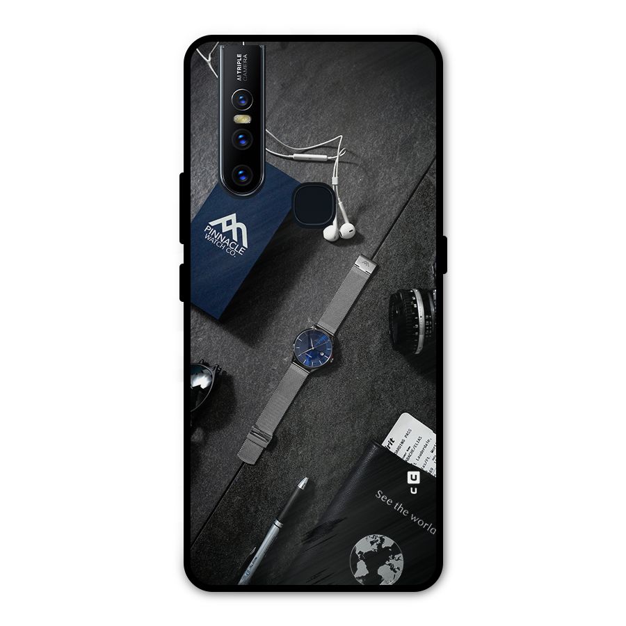 See The World Metal Back Case for Vivo V15