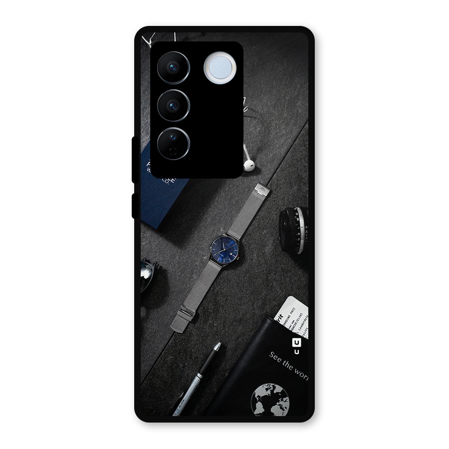 See The World Metal Back Case for Vivo V27